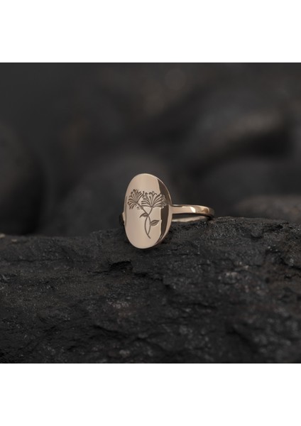 925 Ayar Gümüş Çiçek Motifli Zarif Yüzük Kişiye Özel Tasarım modelleri