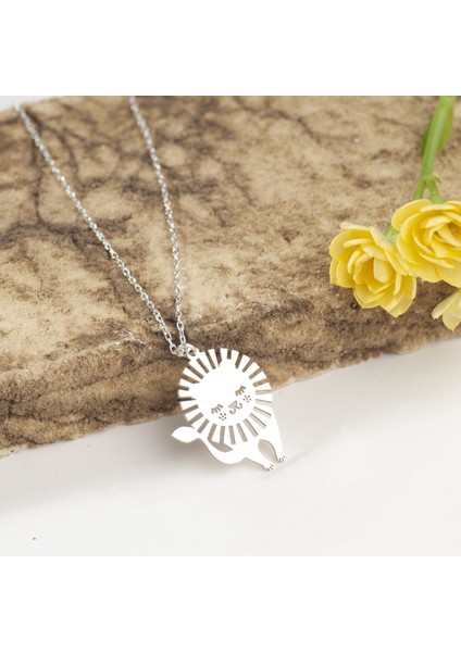 925 Ayar Gümüş Minimalist Aslan Kolye Özel Tasarım fiyatları