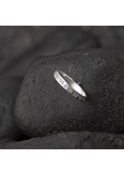 925 Ayar Gümüş Konum Yazılı Alyans Yüzük Kişiye Özel Seri fırsatları