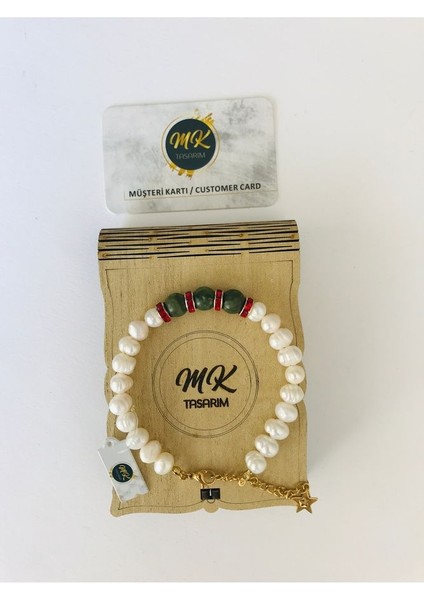 Gerçek Inci - Yeşim Bileklik MKT2012
