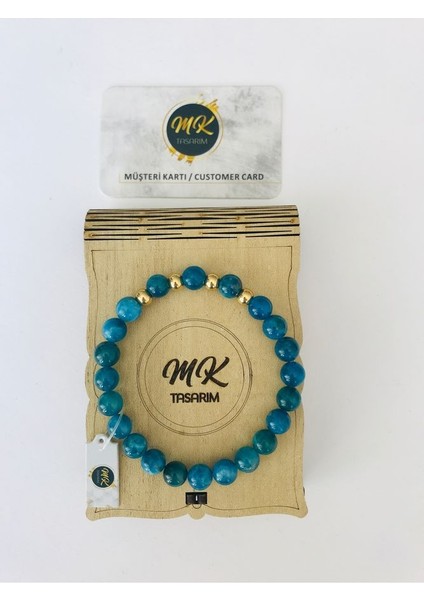Gerçek Apatit Taşi Bileklik MKT20001