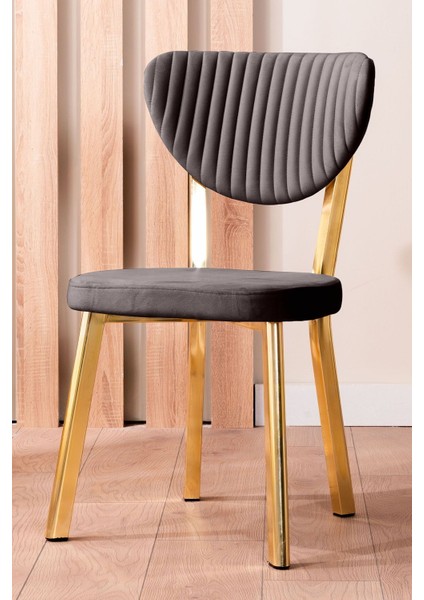 Kütük Desenli Mdf Gold Elma Mutfak Masa Takımı 4 Sandalyeli Salon Yemek Masa Takımı Kahve fiyatları