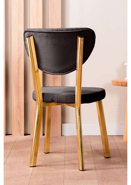 Kütük Desenli Mdf Gold Elma Mutfak Masa Takımı 4 Sandalyeli Salon Yemek Masa Takımı Kahve modelleri