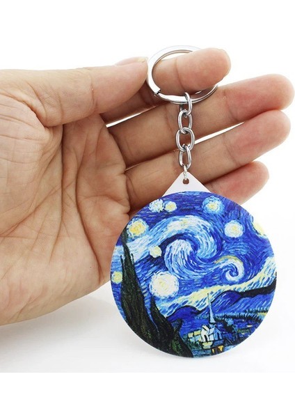 Art Gallery Vincent Van Gogh Yıldızlı Gece Anahtarlık
