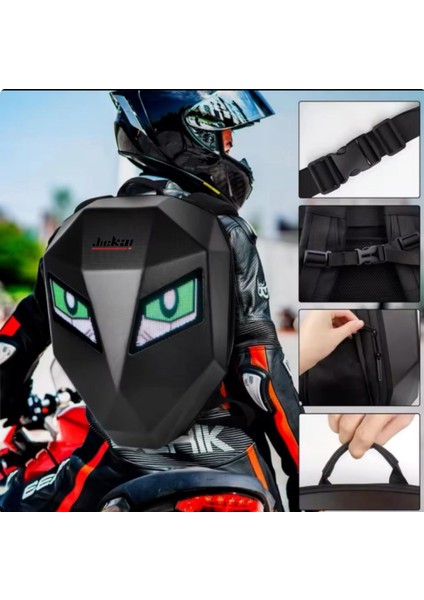 LED Knight Sırt Çantası, Programlanabilir Ekranlı Büyük Kapasiteli LED Sırt Çantası, Seyahat Için Su Geçirmez Motosiklet Sırt Çantası Sert Kabuk Dizüstü Sırt Çantası fiyatları