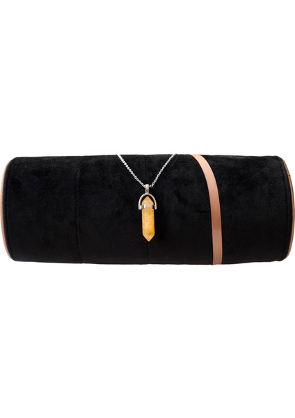 Çivi Modeli Sitrin Doğal Taş Kolye