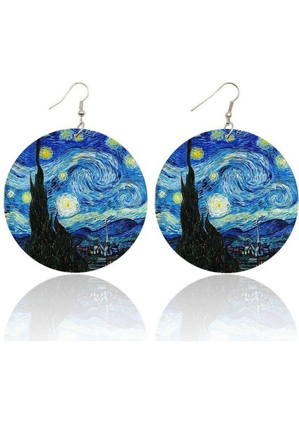 Vincent Van Gogh Yıldızlı Gece Küpe