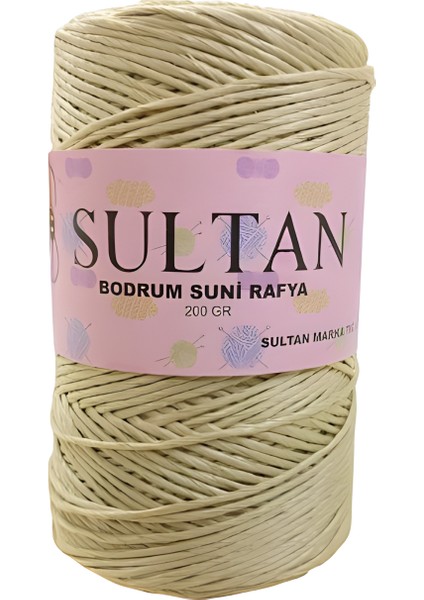 Sultan Bodrum Suni Raffia Rafya El Örgü Ipi 200 gr