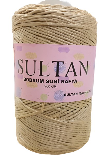 Sultan Bodrum Suni Raffia Rafya El Örgü Ipi 200 gr