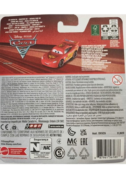 Cars Lightning Şimşek Mcqueen FLM20 - DXV29 - JA12
