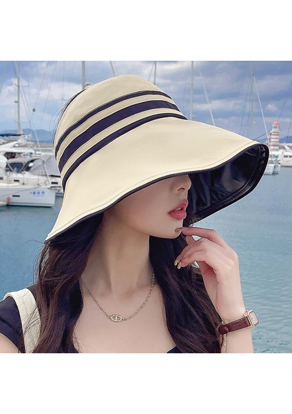 Boş Silindir Şapka Katlanabilir Yaz Güneş Şapkası Plaj Rahat Güneş Şapkası (Yurt Dışından)