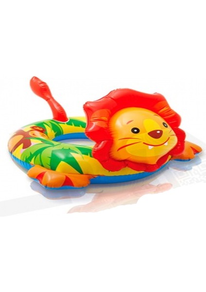 Hayvan Figürlü Şişme Simit 3-6 Yaş Havuz Deniz Simidi / Big Animal Kids Floating Swim Ring 58221