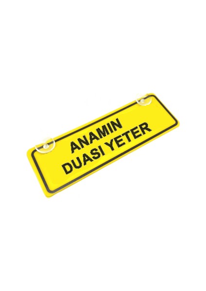 Anamın Duası Yeter Sök-Tak Pratik Yeni Nesil Sarı Dekor Plaka