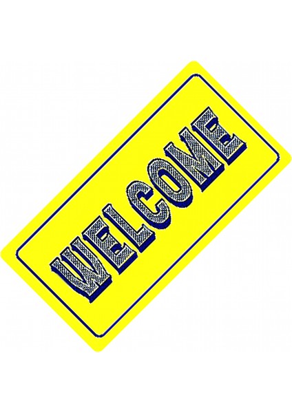 Welcome Yazılı Sök-Tak-Pratik Vantuzlu Yeni Nesil Dekor Plaka