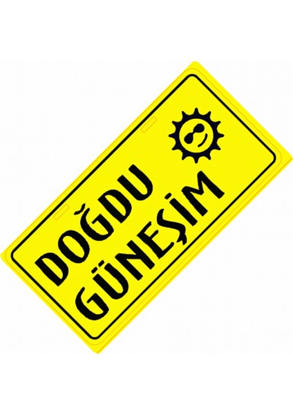 Doğdu Güneşim Yazılı Sök-Tak-Pratik Vantuzlu Yeni Nesil Dekor P