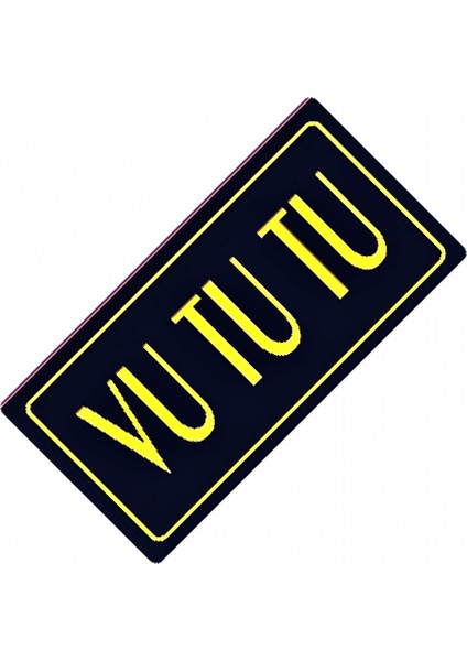 Vu Tu Tu Yazılı Sök-Tak-Pratik Vantuzlu Yeni Nesil Dekor Plaka