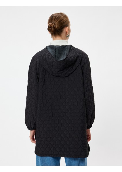 Kapitone Oversize Mevsimlik Mont Kapüşonlu Cepli Düğmeli fırsatları