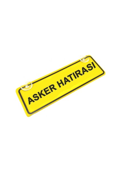 Asker Hatırası Sök-Tak Pratik Yeni Nesil Sarı Dekor Plaka