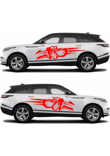 King Kong Goril Maymun 2 Adet Araba Oto Sticker 00110