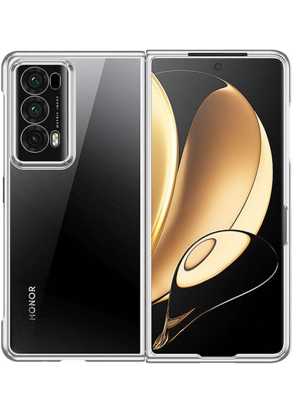 Huawei Honor Magic V2 Kılıf Jasper Kapak - Gümüş 12