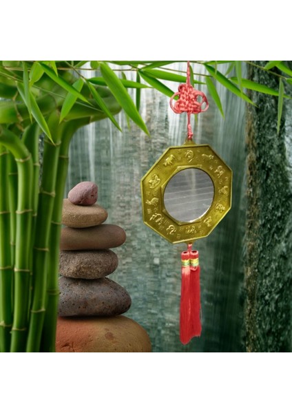 Feng Shui Şans ve Bereket Beşli Set Bagua Ayna Para Dragon ve Maneki Neko