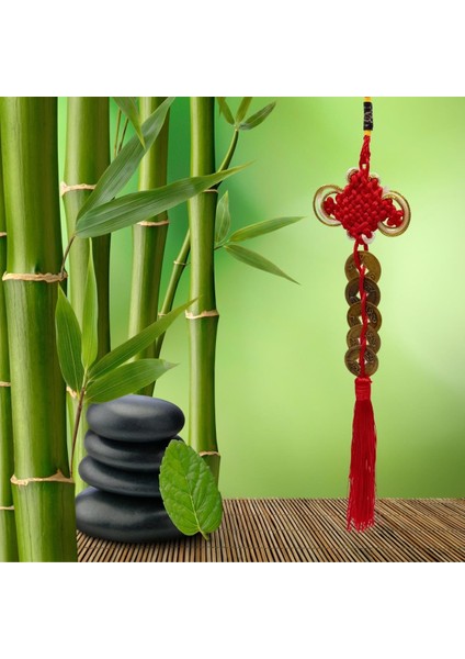Feng Shui Şans ve Bereket Beşli Set Bagua Ayna Para Dragon ve Maneki Neko