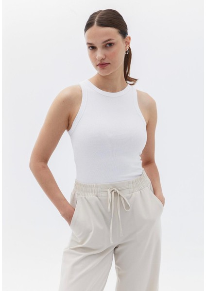 Kadın 2'li Paket Fitilli Halter Yaka Örme Atlet T-Shirt fiyatları