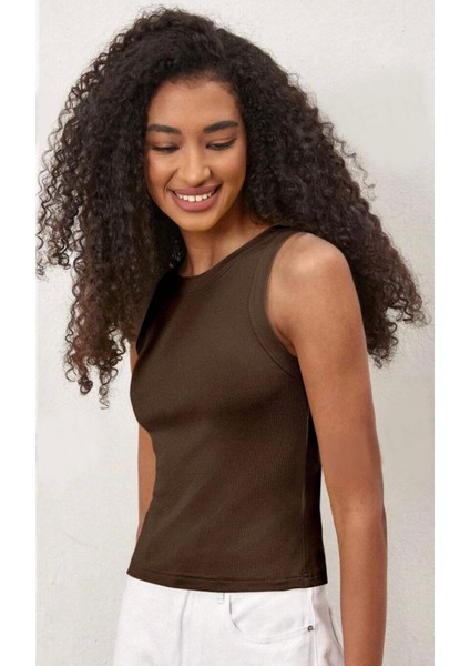 Kadın 2'li Paket Fitilli Halter Yaka Örme Atlet T-Shirt fiyatları