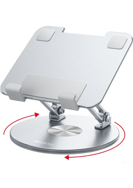 C293 360 Derece Ayarlanabilir Metal Tablet Standı - Gümüş 12