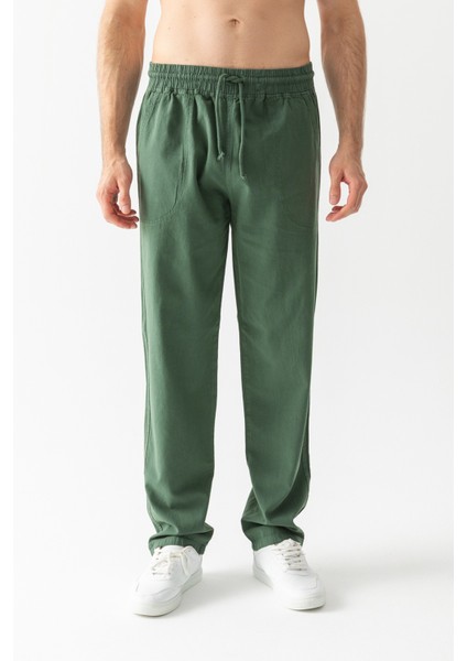 Keten Pantolon Yeşil