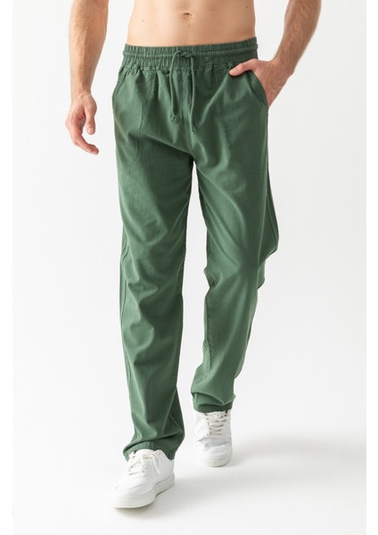 Keten Pantolon Yeşil indirimleri