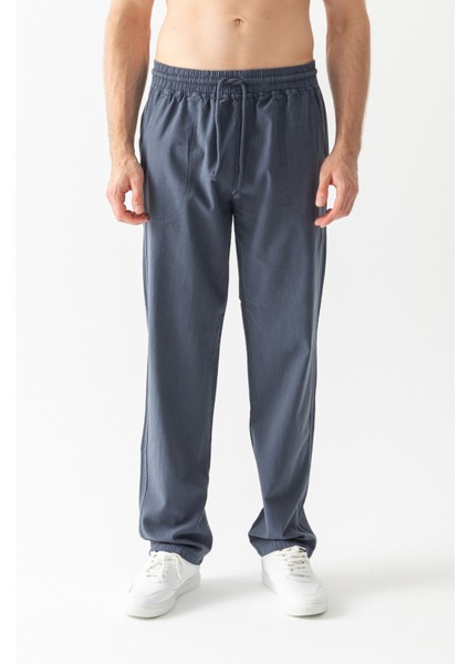 Keten Pantolon Füme