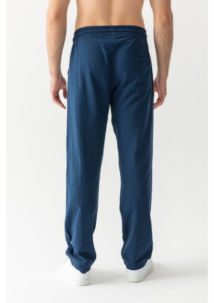 Keten Pantolon Lacivert