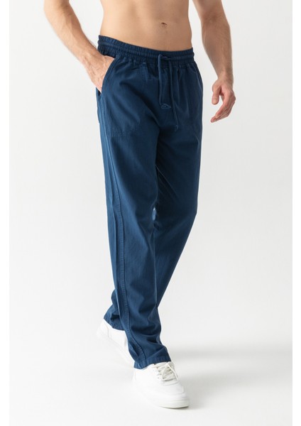 Keten Pantolon Lacivert