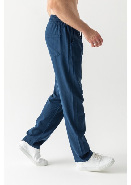 Keten Pantolon Lacivert