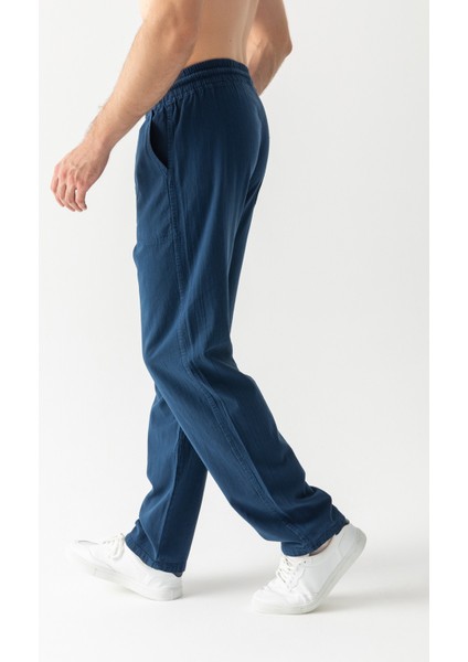 Keten Pantolon Lacivert