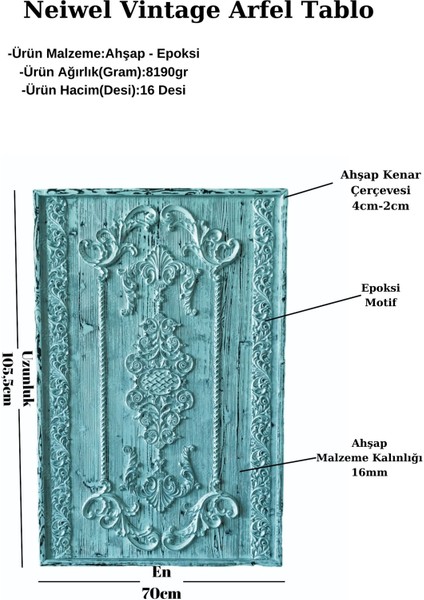 Vintage Arfel Eskitme Beyaz Tablo fırsatları