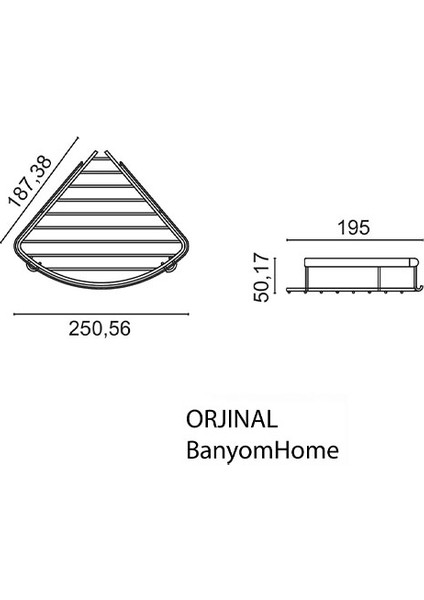 Paslanmaz Çelik Zerrin 1’li 19 x 19 cm Şampuanlık Banyo Rafı