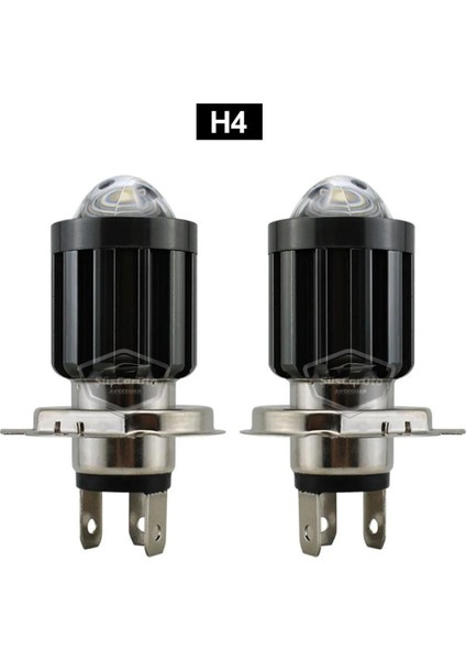 Honda Civic 1991-1995 Uyumlu Mercekli Far Ampulü LED Xenon Çift Renk Sarı-Beyaz Far Şimşek Etkili Csp LED Lamba Uzun Kısa 2 Adet Takım