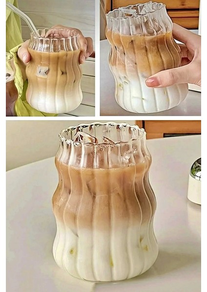 2li Pipetli Kleemeiero Sunum Bardağı Meşrubat Kahve Soğuk Içecek Hediyelik Bardak 500ML indirimleri