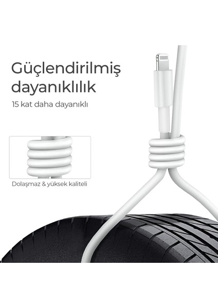 by Deji Samsung Xiaomi Oppo Reeder Huawei Uyumlu Usb To Type C Şarj Kablosu 1,2 M Beyaz