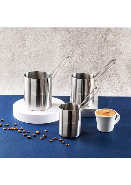 Tekno Trust Beyaz Paslanmaz Çelik Çift Ağızlı Silindir Cezve 500ML Çelik 1 Parça fiyatları