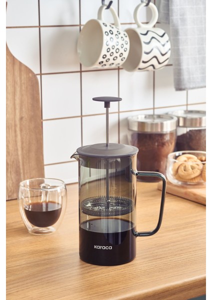 Tekno Trust 600 ml ve Üzeri Valentina Borosilikat Cam French Press Grey 1000 ml Cam Gri fiyatları