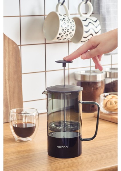 Tekno Trust 600 ml ve Üzeri Valentina Borosilikat Cam French Press Grey 1000 ml Cam Gri modelleri