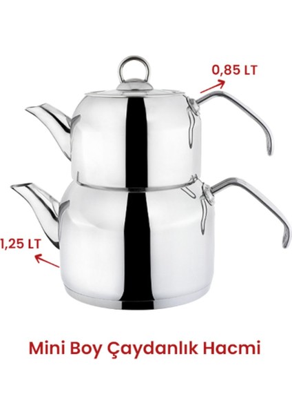 Tekno Trust Altın Delux Mini Boy Platin Çaydanlık Takımı 8011 Çelik 0 - 1,99 L