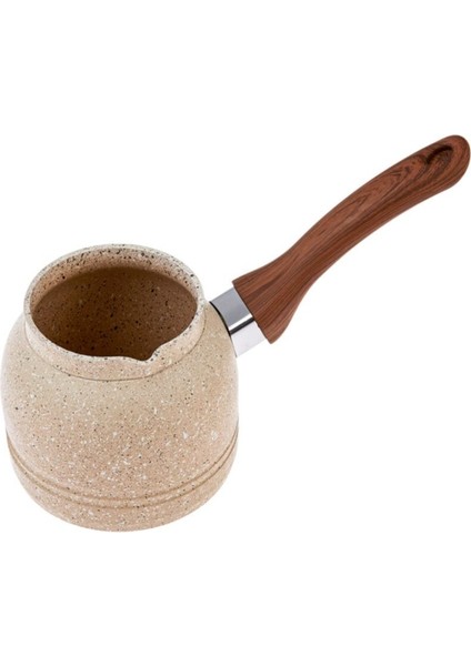 Tekno Trust Granit Woodstone Biogranit 2'li Cezve Seti 2 Bej