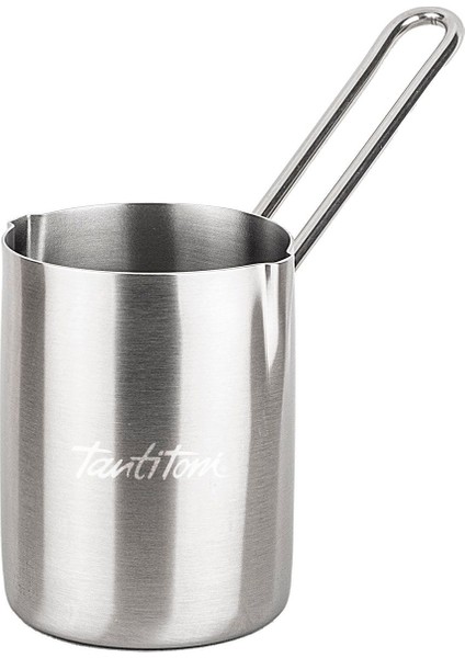 Tekno Trust 1 Parça Paslanmaz Çelik Çift Ağızlı Silindir Cezve 350 ml Paslanmaz Çelik Metalik