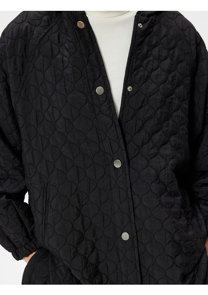 Kapitone Oversize Mevsimlik Mont Kapüşonlu Cepli Düğmeli indirimleri