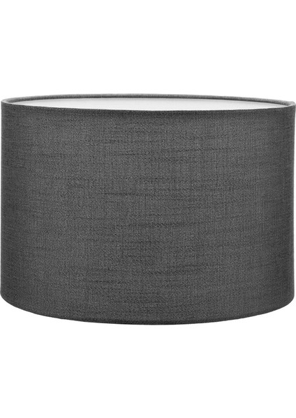 Antrasit Lambader Başlığı Kumaş Çap 30 cm Silindir LB807
