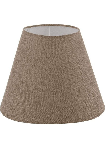 Bej Lambader Başlığı Çap 35 cm Konik Kumaş LB813